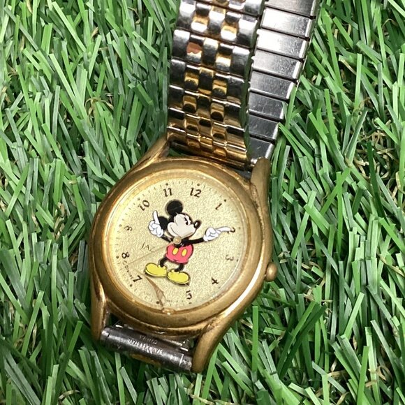 Vintage Mickey Mouse Jaz Gold-Tone Disney Watch main image 7